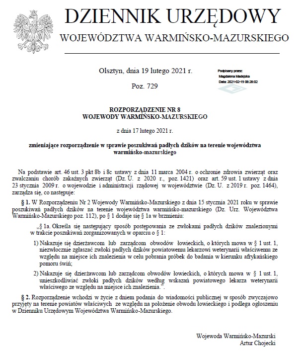 Treść rozporządzenia