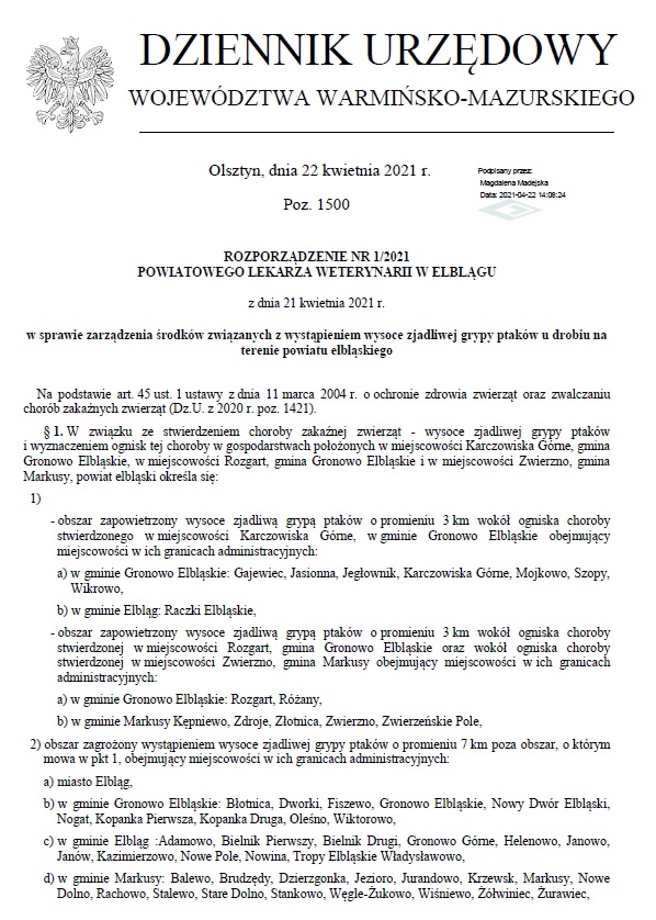 Treść rozporządzenia strona 1