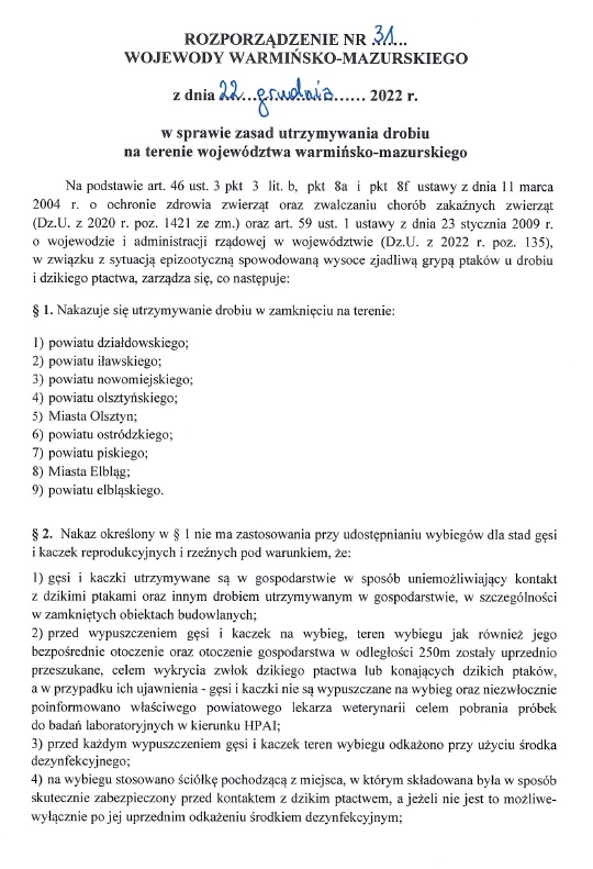 Treść rozporzadzxenia strona 1
