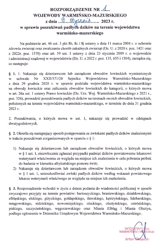 Treść rozporządzenia