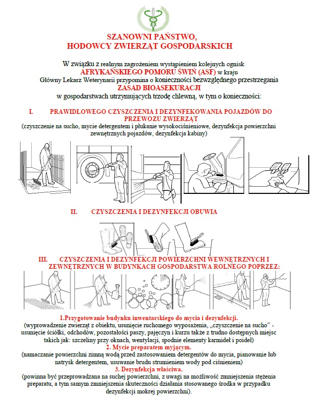 ASF - przestrzeganie zasad bioasekuracji ulotka 1
