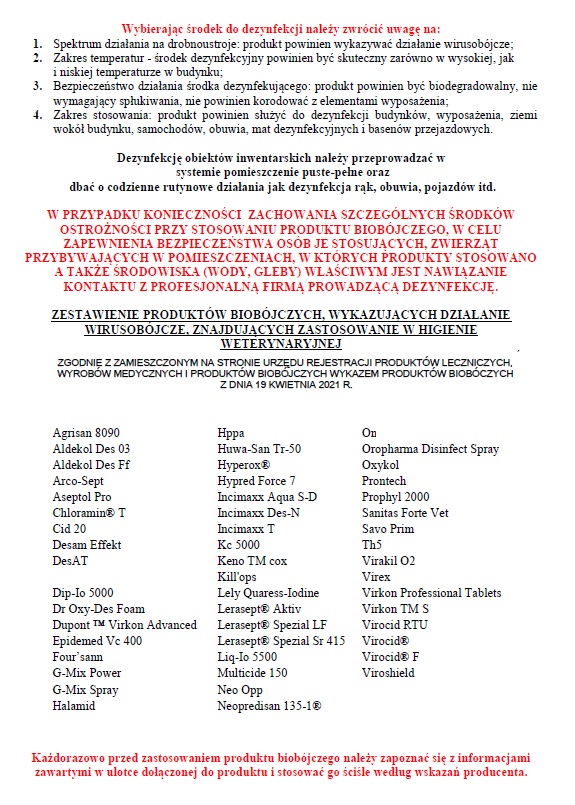 ASF - przestrzeganie zasad bioasekuracji ulotka 2